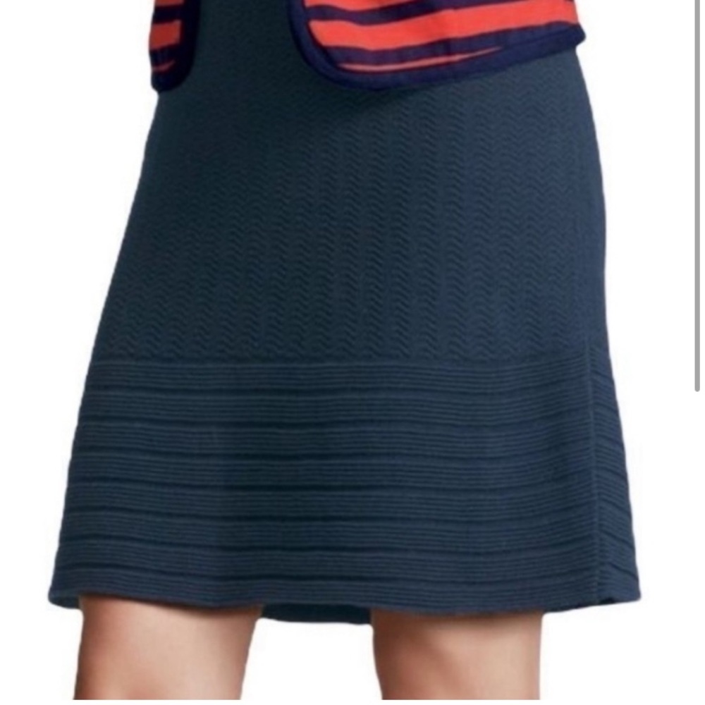 NWT Cabi Bon Voyage navy blue skirt midi length classic casual skirt Medium